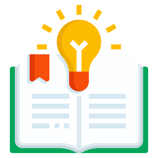 Idea bulb, learning, knowledge, education, book, idea icon